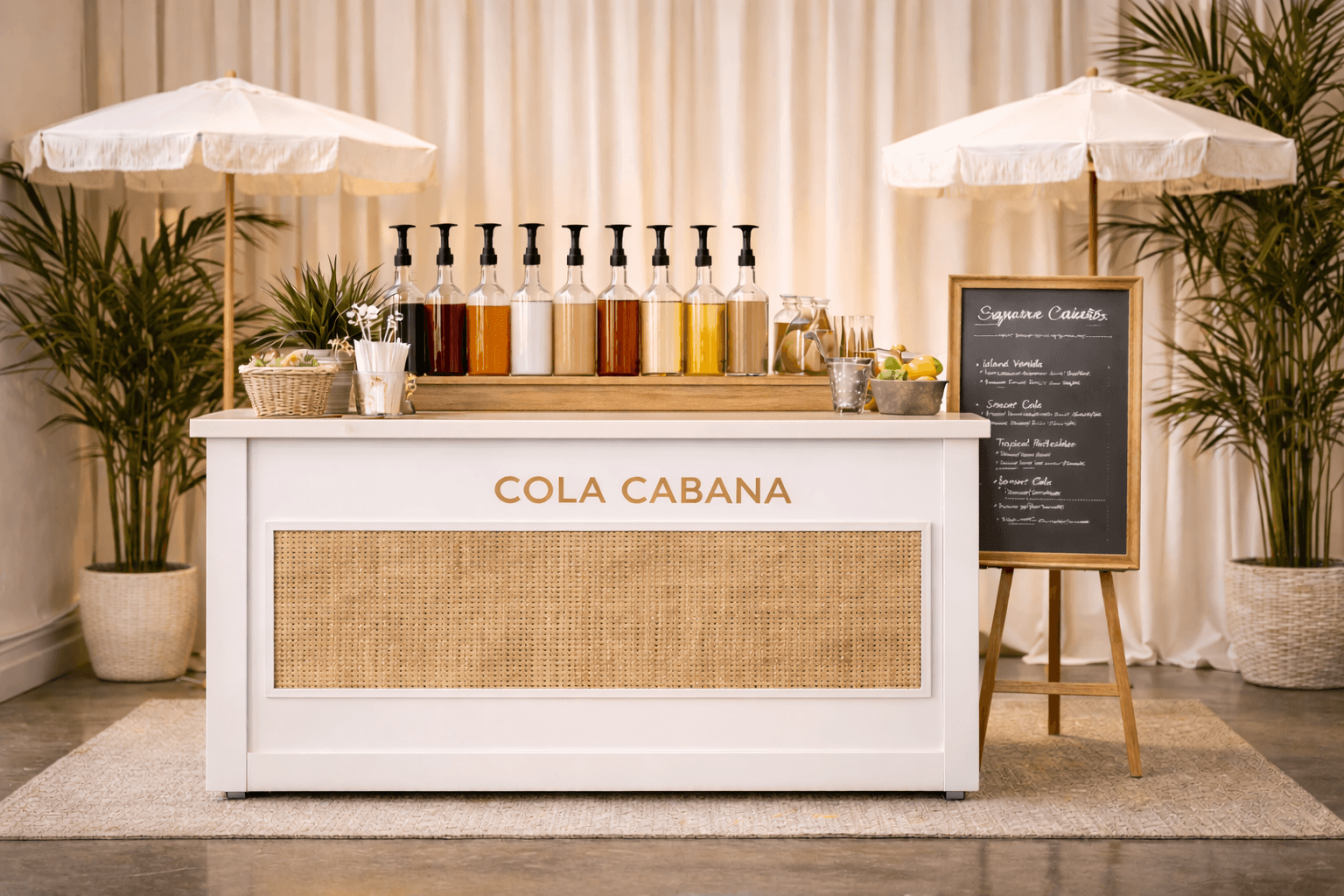 Cola Cabana in-person soda bar event setup